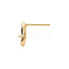 Brass Micro Pave Clear Cubic Zirconia Stud Earring Findings KK-N233-125-NF-4