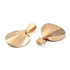 Twist Flat Round Iron Stud Earrings for Girl Women EJEW-I258-09KCG-2