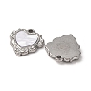 304 Stainless Steel Resin Pendants STAS-P406-15F-P-2