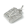 Rack Plating Brass Micro Pave Clear Cubic Zirconia Charms KK-G501-01V-P-2