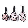Natural Rose Quartz Pendants G-N0326-93K-1