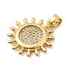 Brass Micro Pave Clear Cubic Zirconia Pendants KK-I360-053G-2