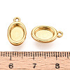 304 Stainless Steel Pendant Cabochon Settings STAS-N114-47G-3