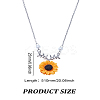 Sunflower Resin Pendant Necklaces NJEW-LP0001-82-2