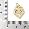 Brass Pave Natural White Shell Pendants KK-S522-08C-G-3