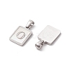 304 Stainless Steel Pave Shell Pendants STAS-G327-01P-O-2