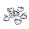 Non-Tarnish 304 Stainless Steel Open Heart Charms STAS-L218-14P-1