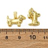 Brass Micro Pave Cubic Zirconia Pendants KK-F911-15G-3