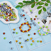 160Pcs 8 Colors Opaque Acrylic Beads MACR-DC0001-13-4