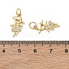 Brass Micro Pave Clear Cubic Zirconia Pendants CU-CBA9AFC-01G-16-3