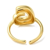 Initials Brass Open Cuff Ring for Women RJEW-N046-02G-G-3