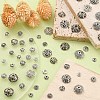 120Pcs 12 Styles Tibetan Style Alloy Bead Caps TIBE-YW0001-61-4