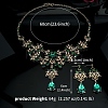 Alloy & Rhinestone Studs Earrings & Necklaces Set PW-WG1364A-04-1