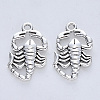 Tibetan Style Alloy Pendants TIBE-R316-058AS-RS-2