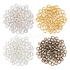 CHGCRAFT 480Pcs 4 Colors Alloy Round Rings FIND-CA0001-98-1