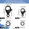 40Pcs 304 Stainless Steel Lobster Claw Clasps STAS-SC0008-92-2