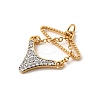Brass Micro Pave Clear Cubic Zirconia Clothes Pendants KK-I360-014G-01-2