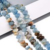 Natural Blue Calcite Beads Strands G-D091-A30-1