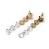 Glass Dangle Stud Earrings EJEW-Q781-28G-2