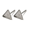Tarnish Resistant Earring Cabochon Settings 304 Stainless Steel Ear Studs Blank Settings STAS-Q170-11-1