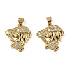 Brass Micro Pave Cubic Zirconia Pendants KK-I358-064G-03-1