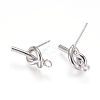 Rack Plating Brass Stud Earring Findings LS-KK-L198-006P-2