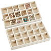 18 Grids Rectangle Wood Covered with Velvet Jewelry Trinket Display Trays LS-AJEW-WH20054-062H-01-7