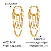 304 Stainless Steel Geometric Tassel Hoop Earrings for Women LW5762-1-1