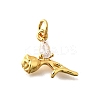 Brass Micro Pave Cubic Zirconia Pendants KK-Z102-02G-02-1
