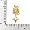 Brass Micro Pave Cubic Zirconia Pendants KK-C093-23G-3