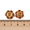 Baking Paint and Golden Metal Enlaced Glass Beads DGLA-T004-10M-4