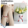 Painted Natural Wood Beads Sets WOOD-SP0001-16-5