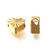 Brass Textured Beads KK-Z092-01D-G-2