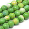Synthetic Ocean White Jade Beads Strands G-S254-6mm-C03-2
