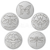 24 Sheets Silver Foil Paper Picture Stickers STIC-WH0031-003-1