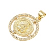 Brass Micro Pave Cubic Zirconia Pendants KK-P323-11G-G01-2