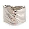 Non-Tarnish Vintage Hammered Iron Wide Hinged Bangles for Women BJEW-L629-14P-2