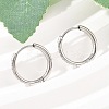 304 Stainless Steel Clear Cubic Zirconia Hoop Earrings EJEW-L307-05P-1