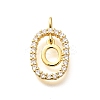 Brass Micro Pave Cubic Zirconia Pendants ZIRC-P123-01G-O01-1