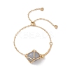 Adjustable Braided Brass Macrame Pouch Cable Chain Slider Bracelet Making BJEW-JB10285-01-2