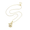 Brass Micro Pave Clear Cubic Zirconia Pendant Necklaces LS-NJEW-Z035-05A-G-1