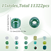 180G 15 Styles Glass Seed Beads SEED-HY0001-39-2
