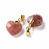 Natural Strawberry Quartz Pendants G-C023-07J-3