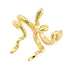Rack Plating Brass Snake Cuff Earrings for Women EJEW-F326-01G-2