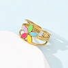 304 Stainless Steel Cuff Rings for Women RJEW-D334-02C-G-3