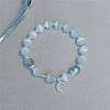Moon Alloy Cat Eye & Natural Moonstone Round Beaded Charm Bracelets WG18D49-10-1