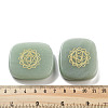 Natural Green Aventurine Rectangle with Chakra Sign Figurines Display Decorations DJEW-K025-02B-3