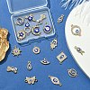 20Pcs 20 Styles Evil Eye Alloy Enamel & Rhinestone Pendants and Connector Charms Findings Kits ENAM-YW0005-60-5