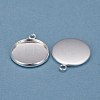 304 Stainless Steel Pendant Cabochon Settings LS-X-STAS-F191-14S-F-2