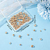 120Pcs 4 Style Brass Crimp Beads Covers KK-BBC0004-51-7